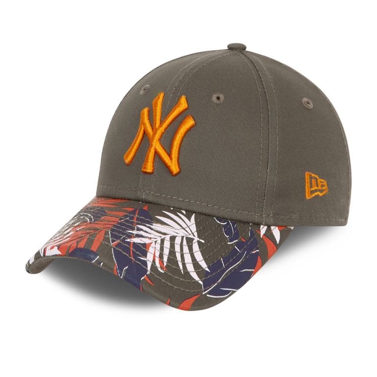 Gorras New Era 9forty Verdes - New York Yankees Floral Kids Khaki 10485UJEF